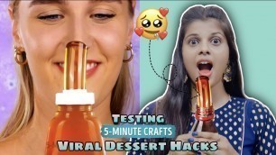 'TESTING OUT VIRAL DESSERT RECIPES HACKS by 5 minute crafts| Jenni\'s Hacks'