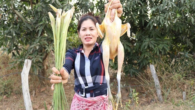 'Cooking Spicy Chicken With Lemon Grass Recipe -  Cooking Chicken -  Khmer Food TV'