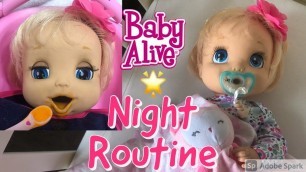 'Baby Alive 2006 Soft Face Night Routine! Playing, Messy Carrot Food Feeding, & Bedtime'