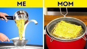 'Me VS Mom || Simple Cooking Hacks to Become a Chef!'