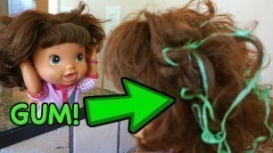 'BABY ALIVE Janice Gets Gum In Her Hair!'