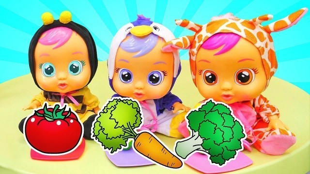 'Cooking food for baby doll & Feeding baby dolls - Kids pretend play video.'