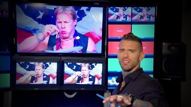 'Corey Graves breaks down the world\'s largest food fight and asks who pied Owens? #PieOwensPie'