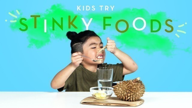 'Kids Try Stinky Foods from Around the World | Kids Try | HiHo Kids'