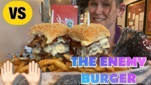 'MOLLY VS THE ENEMY BURGER | BUDDYS BURGERS | BEAT THR ENEMY | WOMAN VS FOOD'