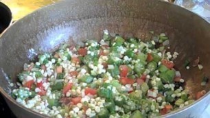 'Soul Food - Okra Succotash ( Okra Corn Tomatoes and Shrimp)'