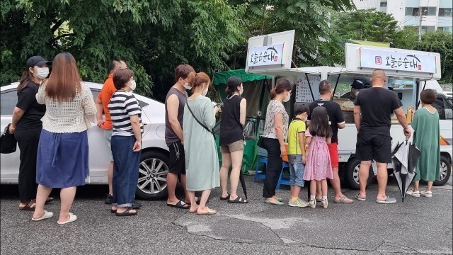 '초대박난 트럭순대 | 끝없는 대기 행렬 | korean food truck | sundae |'