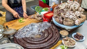 '암퇘지 자궁 썰어주는 대구 명물 암뽕 순대 SUNDAE / Korean street food'