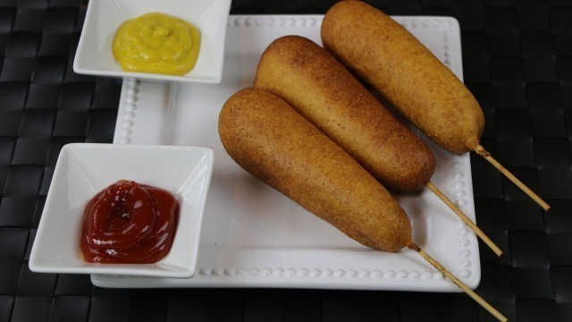 'How to Make Corn Dogs -  Hot dog on a Stick Recipe'