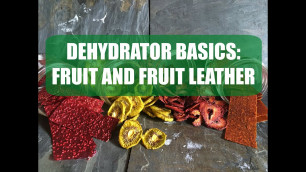 'Dehydrator Basics: Fruit and Fruit Leather'