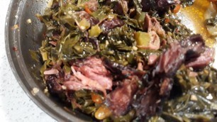 'Fried Collard Green / Smoked Turkey / Soul Food Style'