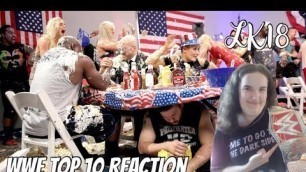 'LK18 - #WWE Top 10 - Craziest food fights Reaction'