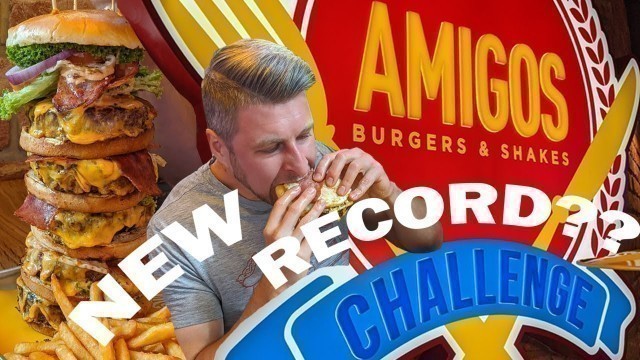 '54oz BURGER CHALLENGE NEW RECORD | Max vs food @ AMIGOS BURGERS LONDON'