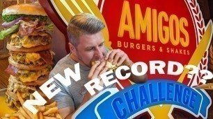 '54oz BURGER CHALLENGE NEW RECORD | Max vs food @ AMIGOS BURGERS LONDON'